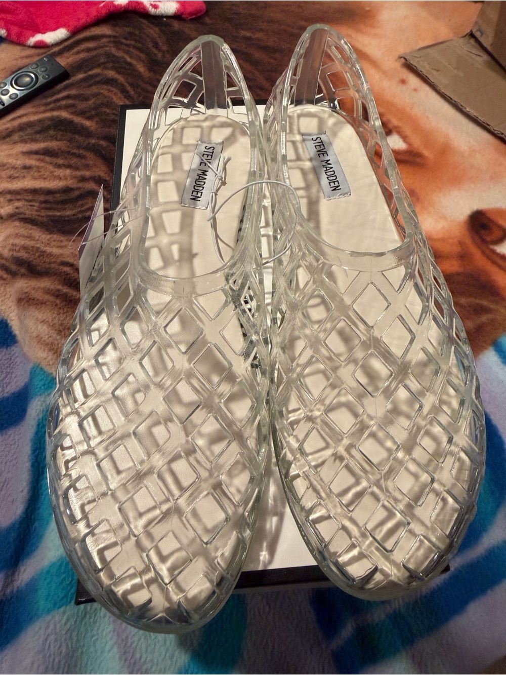 Steve Madden Clear Jelyy Flats - Transparent Women's Shoes